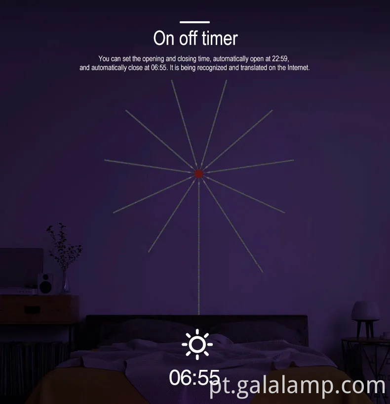 Luz de tira de fogos de artifício de fogos de artifício de LED de sinfonia colorida para decoração de casa